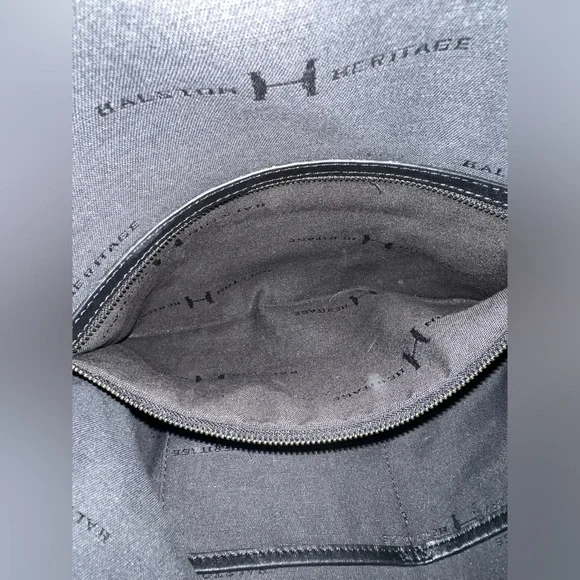 Halston genuine leather shoulder tote bag - Picture 5 of 7